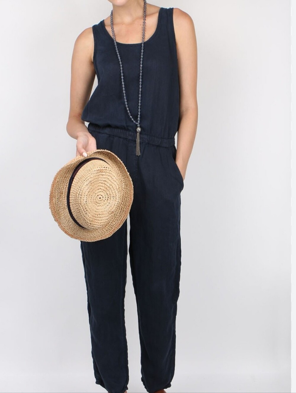 Mother
Scoop Neck Jumpsuit Blue | Size: XS